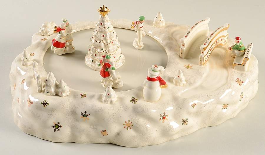 Mistletoe Park Village Skating Pond-Animated - No Box by Lenox-1