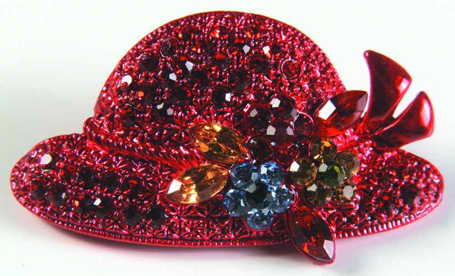Lenox Jewelry Red Hat Pin-Lauren Spencer - Boxed by Lenox-1