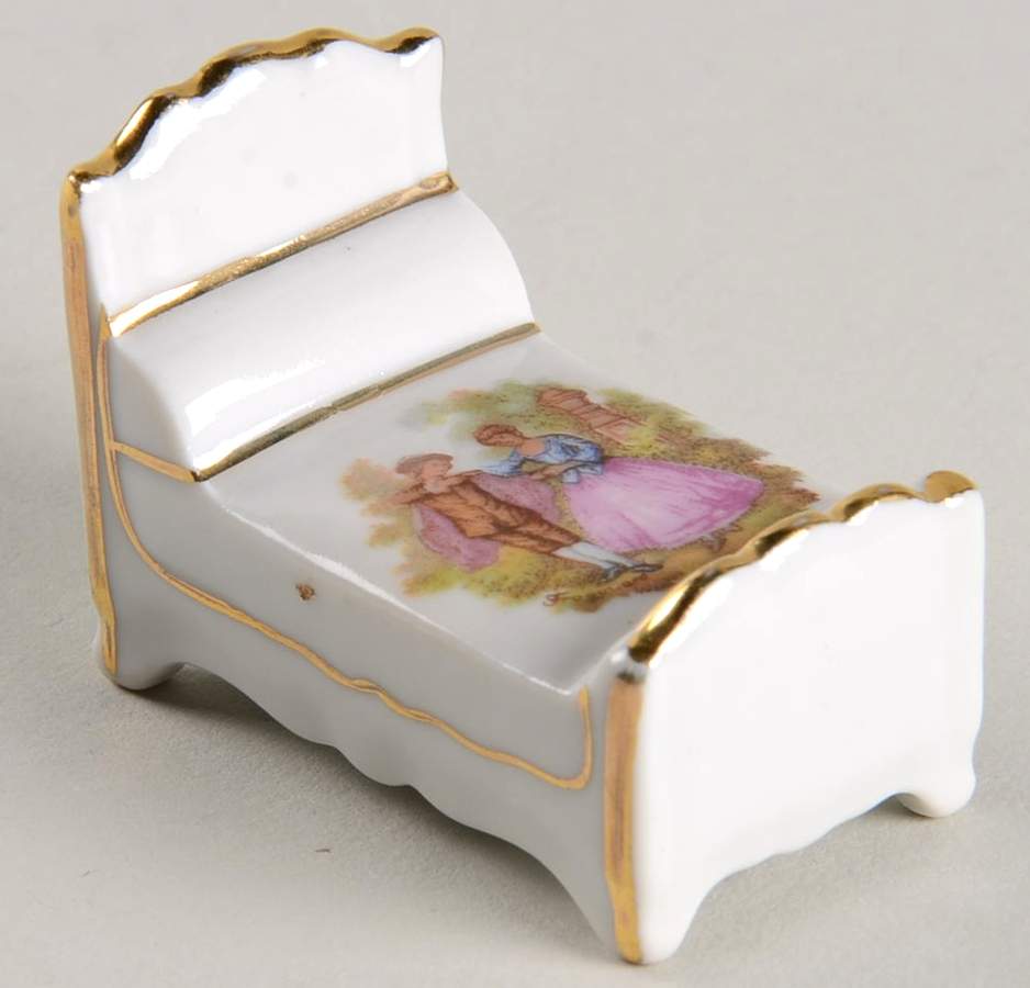 Limoges Miniature Figurines & Giftware Bed-Couple Dancing - No Box by Limoges-French-1