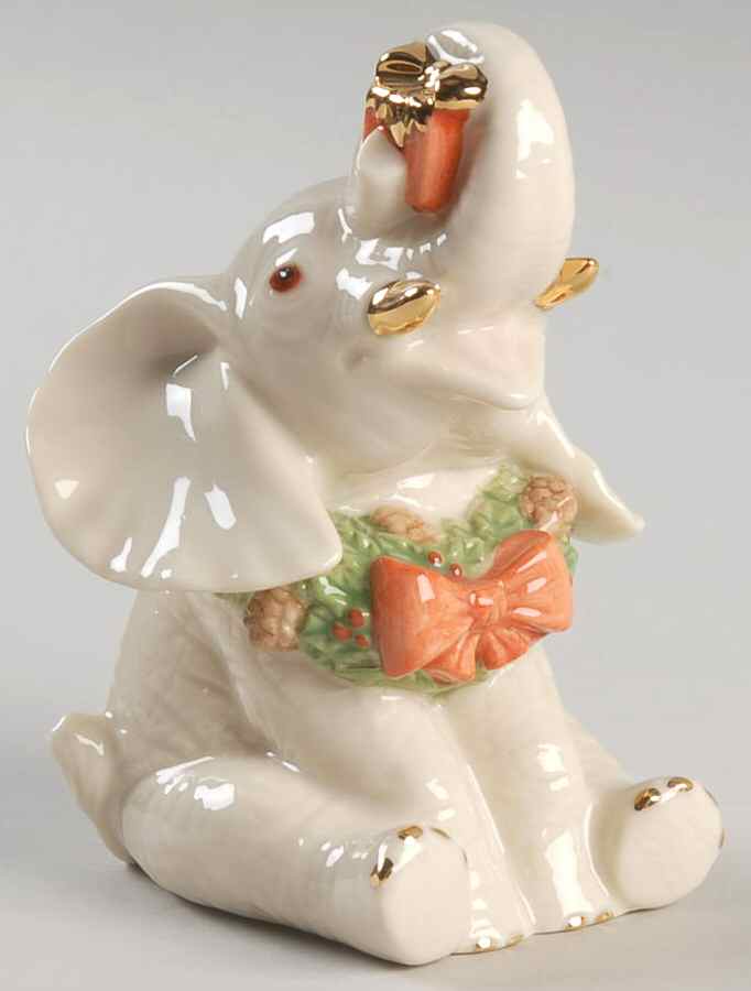 Mini Classic Elephants Yuletide Elephant - No Box by Lenox-1
