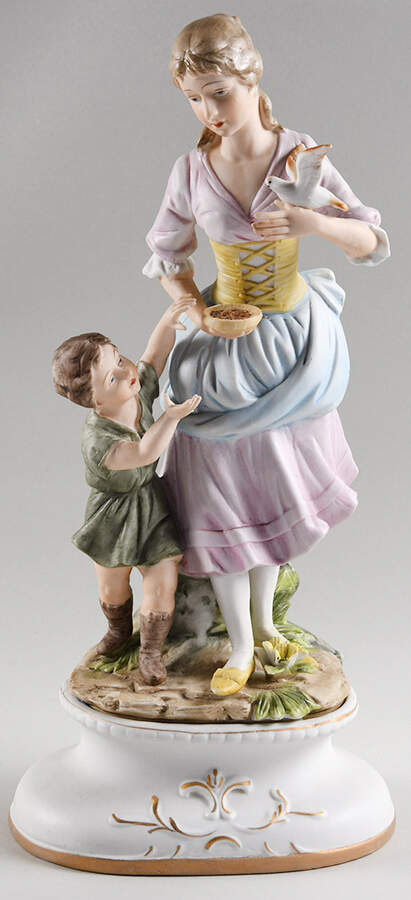 Ardalt Figurines Woman With Child Feeding Bird - No Box by Lenwile-Ardalt-1