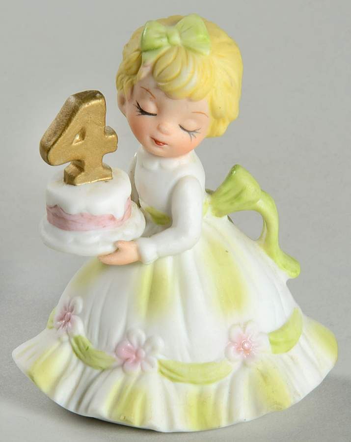 Birthday Girl Girl With Cake-4 - No Box by Lefton-1