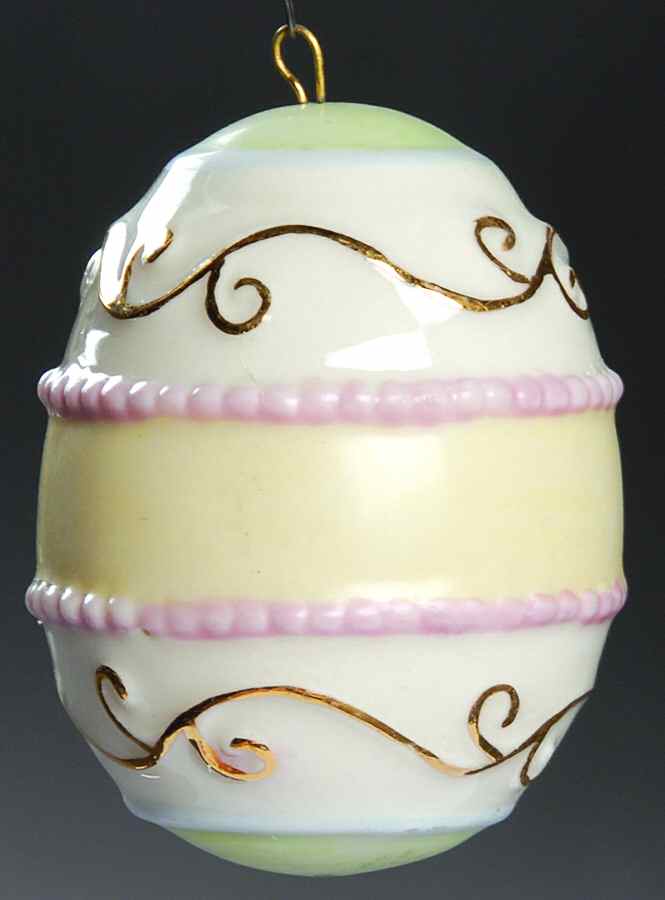 Easter Traditions Tree Egg W/ Yellow Stripe - No Box by Lenox-1