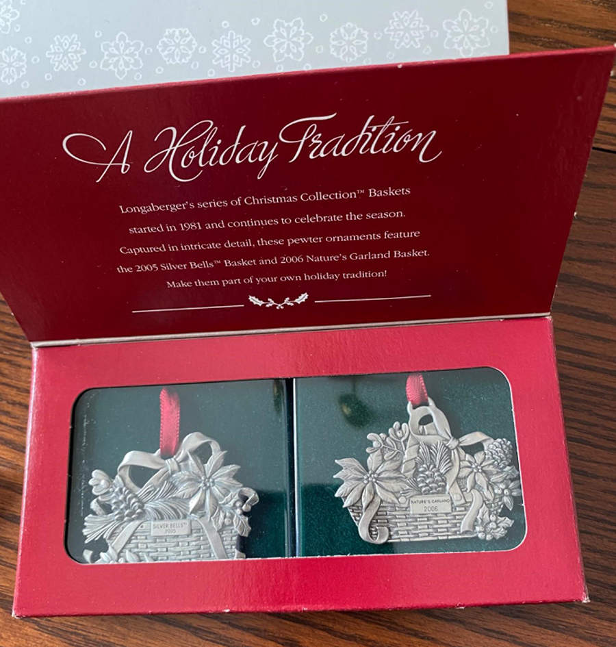 Christmas Basket Collection 2006-Boxed Set Of Two - Boxed by Longaberger (Metal)-1
