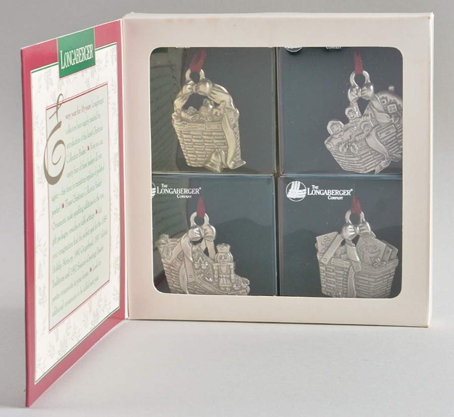 Christmas Basket Collection 1996-Boxed Set Of Four - Boxed by Longaberger (Metal)-1