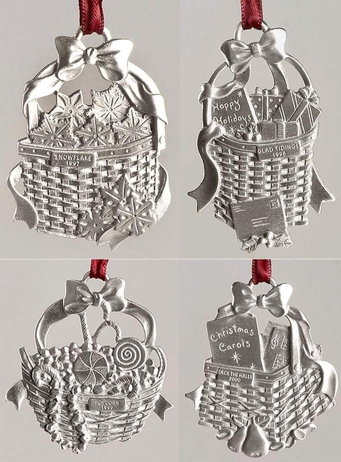 Christmas Basket Collection 2002- Boxed Set Of Four - Boxed by Longaberger (Metal)-1
