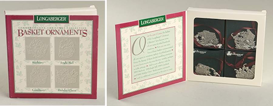 Christmas Basket Collection 1997-Boxed Set Of Four - Boxed by Longaberger (Metal)-1