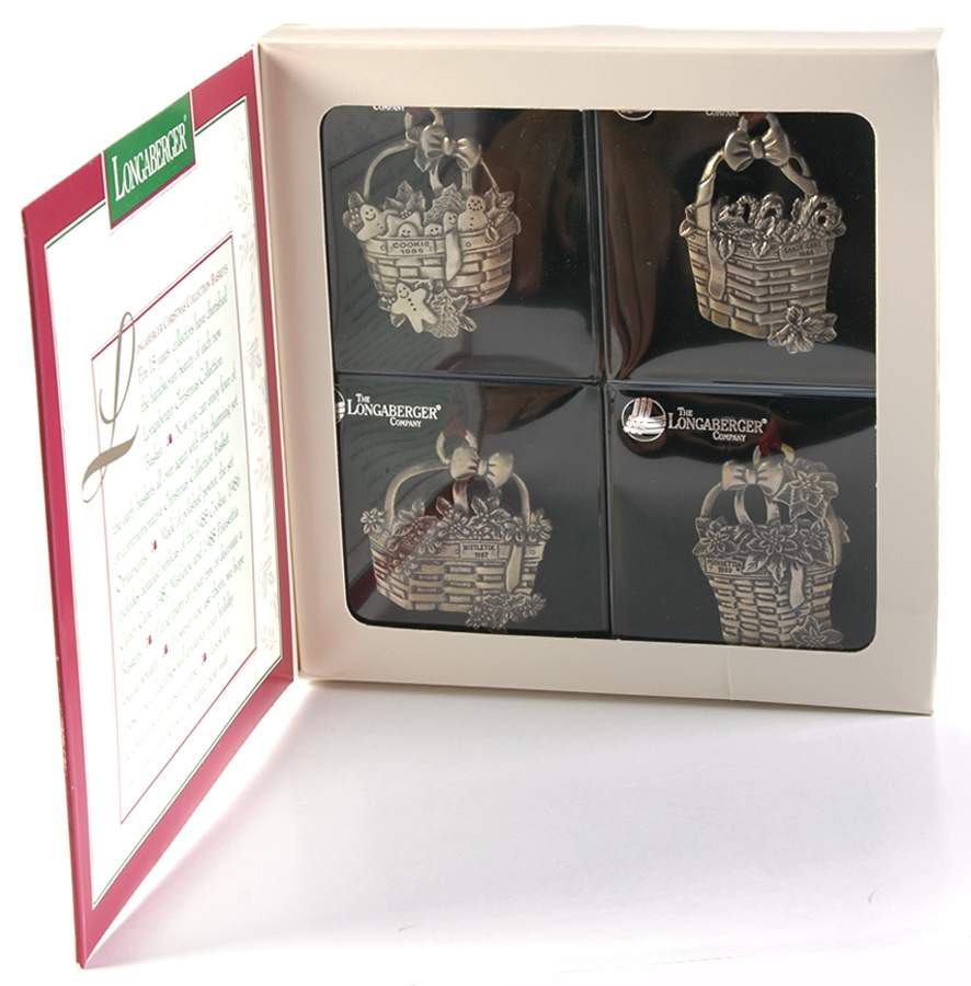 Christmas Basket Collection 1995-Boxed Set Of Four - Boxed by Longaberger (Metal)-1