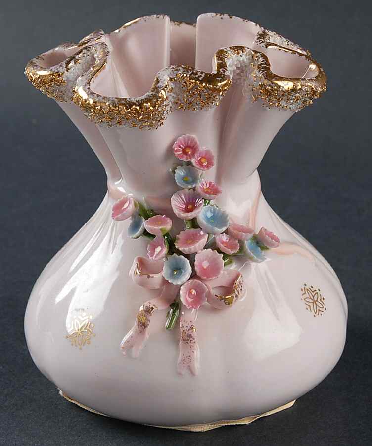 LEFton Giftware Pink Bag Vase - No Box by Lefton-1
