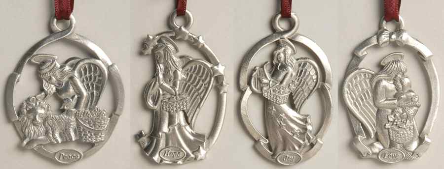 Angel 1998-Angel (Set Of 4) - With Box by Longaberger (Metal)-1