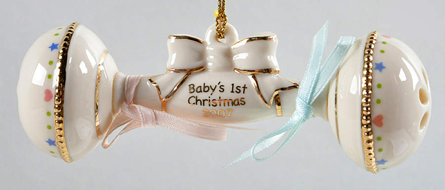 Baby's First Christmas-Rattle 2007 Rattle - No Box by Lenox-1