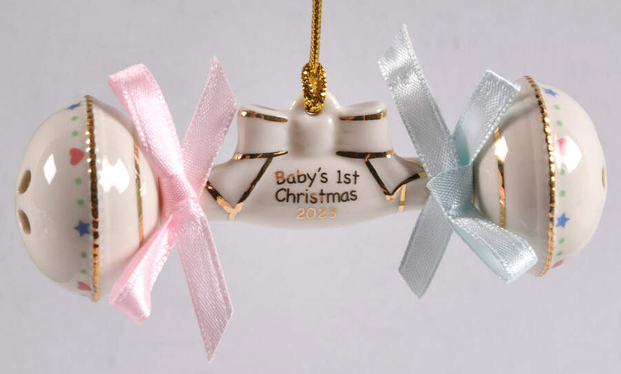 Baby's First Christmas-Rattle 2023-Rattle - Boxed by Lenox-1