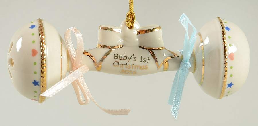 Baby's First Christmas-Rattle 2016-Rattle - No Box by Lenox-1