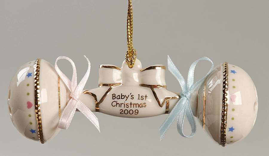 Baby's First Christmas-Rattle 2009 Rattle - Boxed by Lenox-1