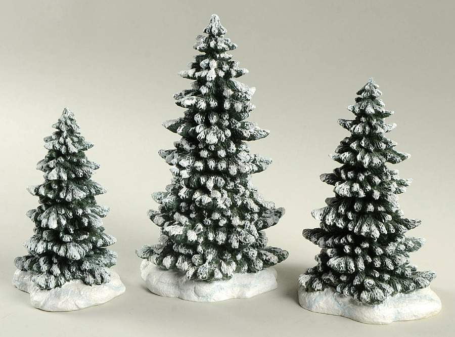Williamsburg (Large) Snowy Trees-Set Of 3 - Boxed by Lang & Wise Ltd-1