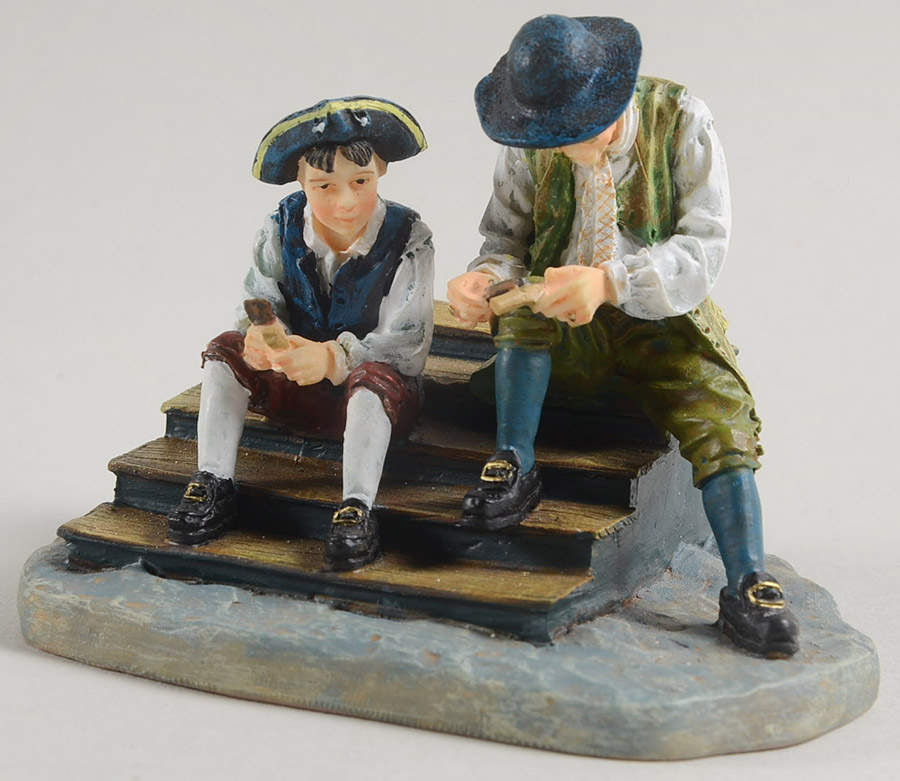 Williamsburg (Large) Man & Boy Whittling - Boxed by Lang & Wise Ltd-1