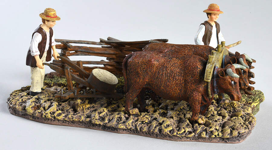 Williamsburg (Large) Plowing With Oxen - Boxed by Lang & Wise Ltd-1