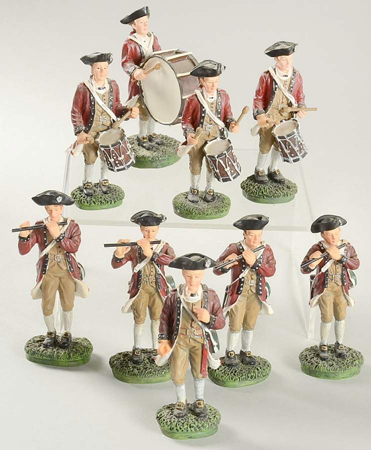 Williamsburg (Large) Fife & Drum Corps-Set Of 9 - Boxed by Lang & Wise Ltd-1