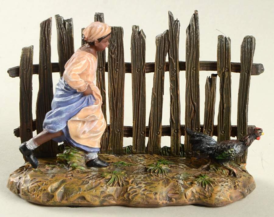 Williamsburg (Large) Girl Chasing Rooster - Boxed by Lang & Wise Ltd-1