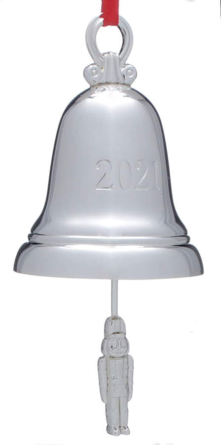 Silver Bell Ornament 2021 - Nutcracker - Boxed by Lenox-1