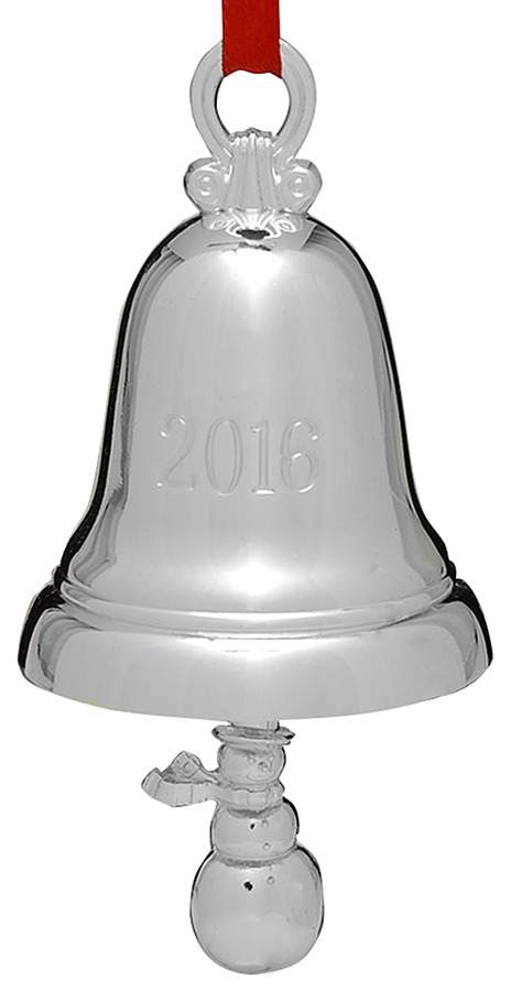 Silver Bell Ornament 2016-Snowman - Boxed by Lenox-1