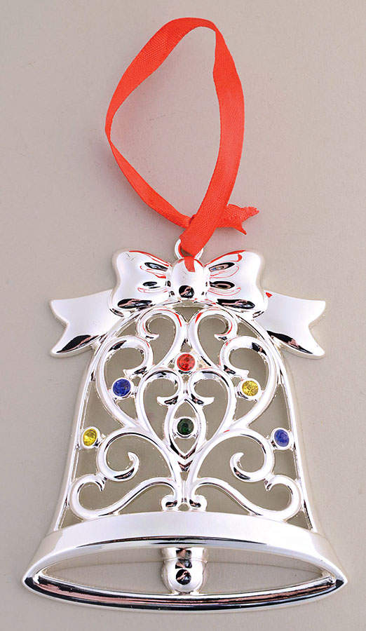 Sparkle and Scroll Multi-Crystal Bell-Multi-Colored Crystals - No Box by Lenox-1