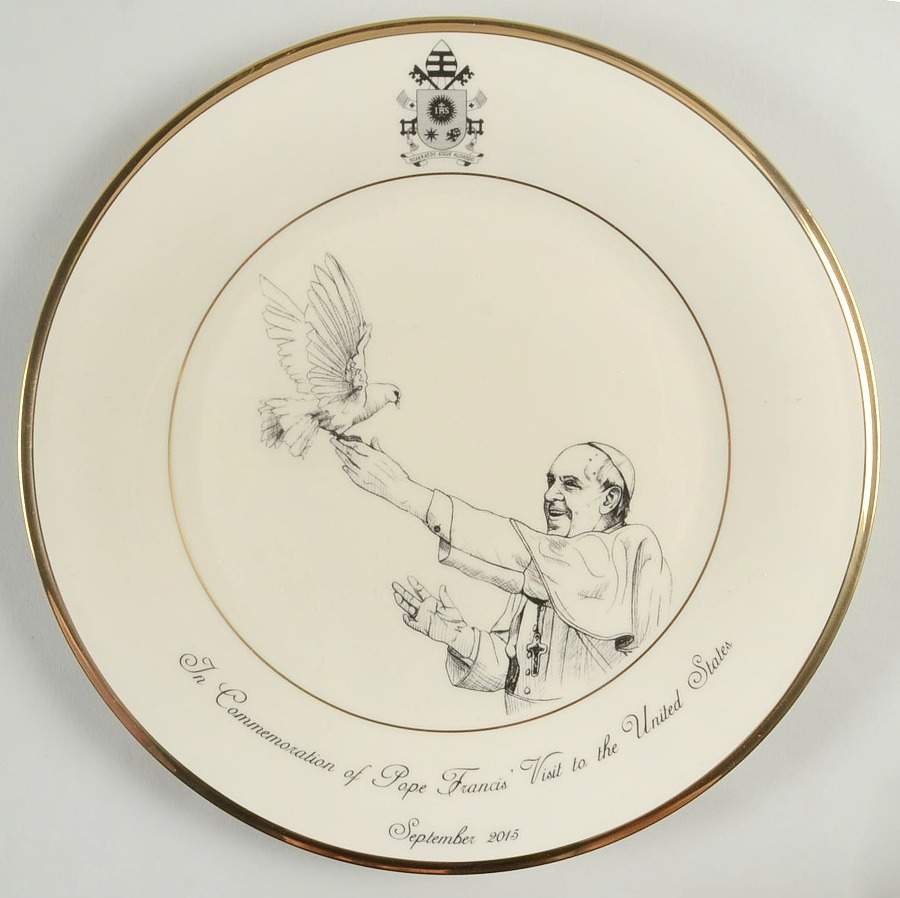 Pope Francis US Visit Giftware Commemorative Plate - No Box by Lenox-1