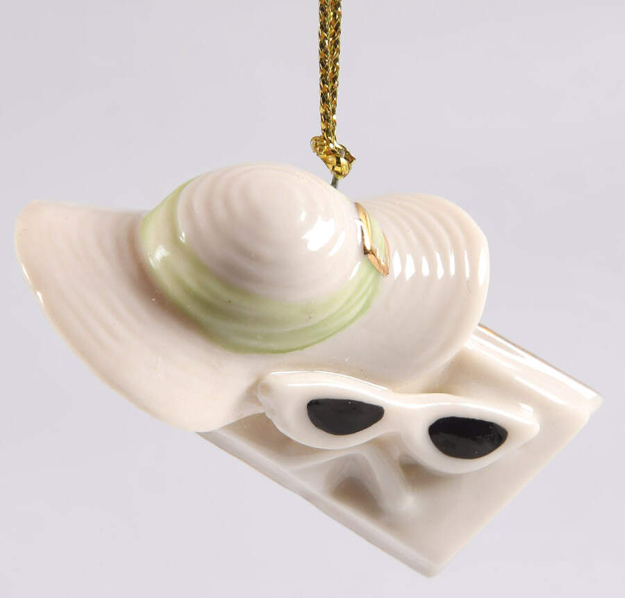 Summer Ornament Tree Sun Hat And Glasses - No Box by Lenox-1