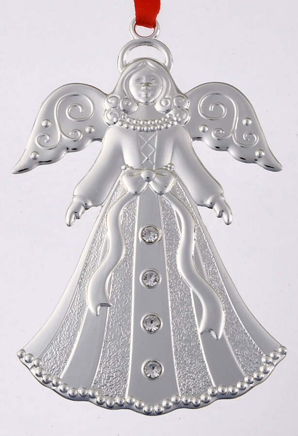 Silver Gems Oraments Angel-Clear - Boxed by Lenox-1
