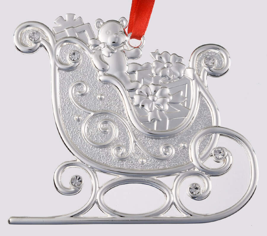 Silver Gems Oraments Sleigh-Clear - Boxed by Lenox-1