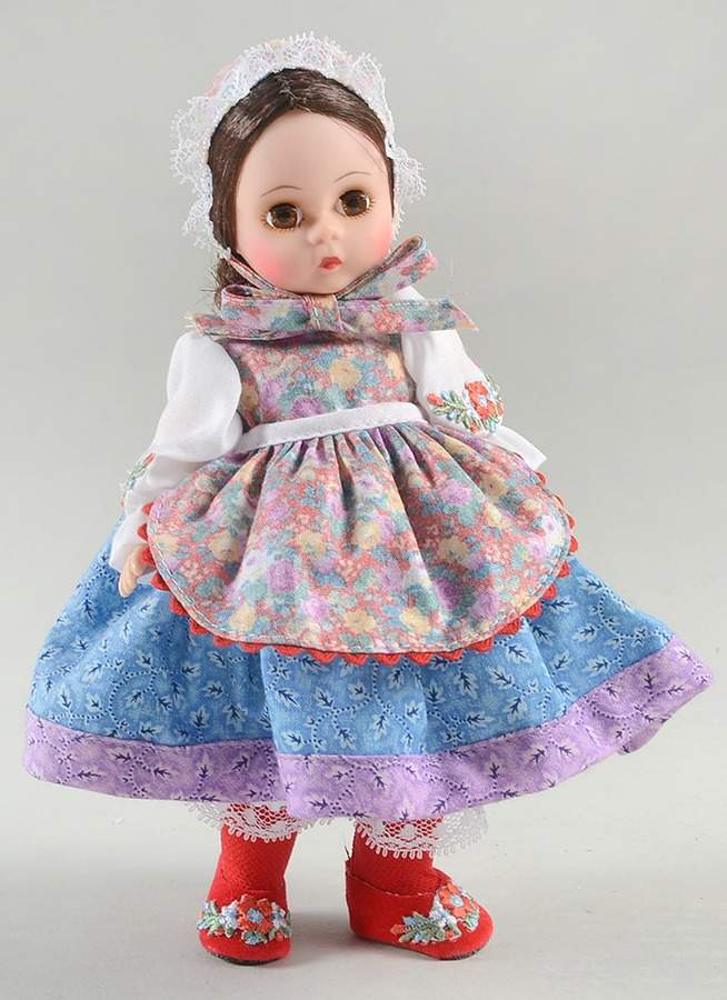 International-8" Doll Hungary - Floral Apron And Hat - With Box by Madame Alexander-1