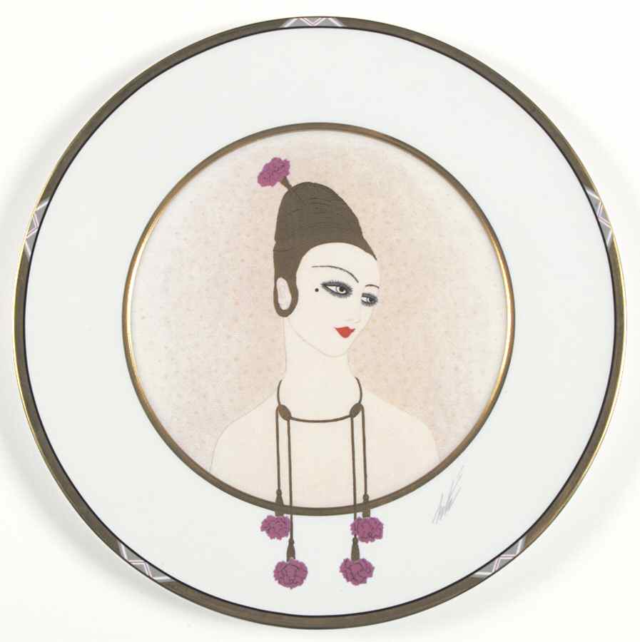 Erte' Plates Carnations - Boxed by Mikasa-1