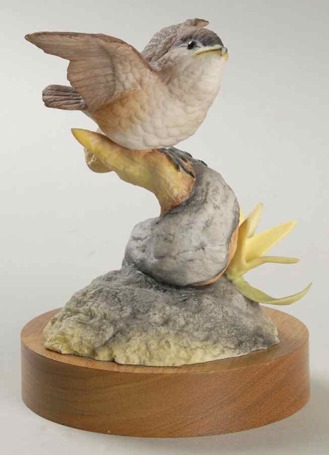 Bird-Porcelain Figurine Fledgling Tufted Titmouse - No Box by Moussalli-1