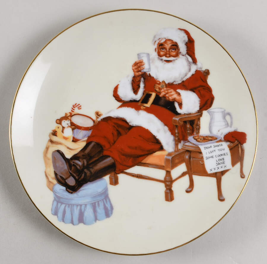 Norman Rockwell Chri Santa Takes A Break - With Box by Museum Collections-1