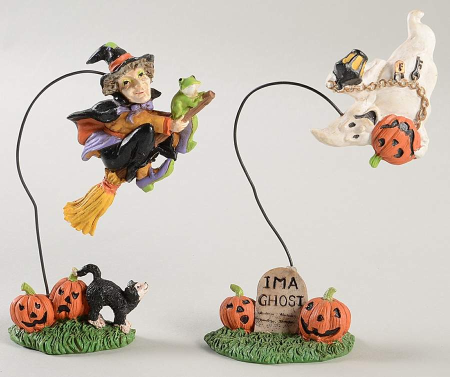 Creepy Hollow Flying Witch And Ghost Set/2 - No Box by Midwest of Cannon Falls-1