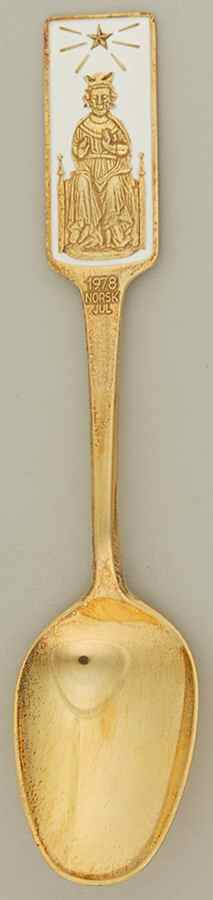 Marthinsen Christmas Spoon St Olav King Of Norway - Boxed by T H Marthinsen Silver-1