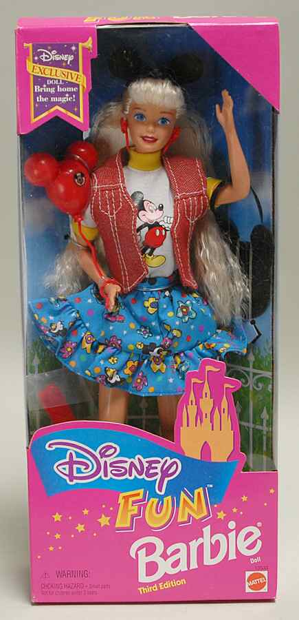 Barbie & Ken Dolls Disney Fun Barbie - With Box by Mattel-1