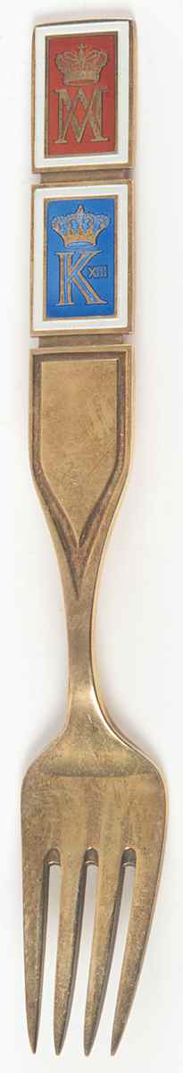 Michelsen Commemorative Fork Princess Anne Marie Wedding - No Box by Anton Michelsen-1