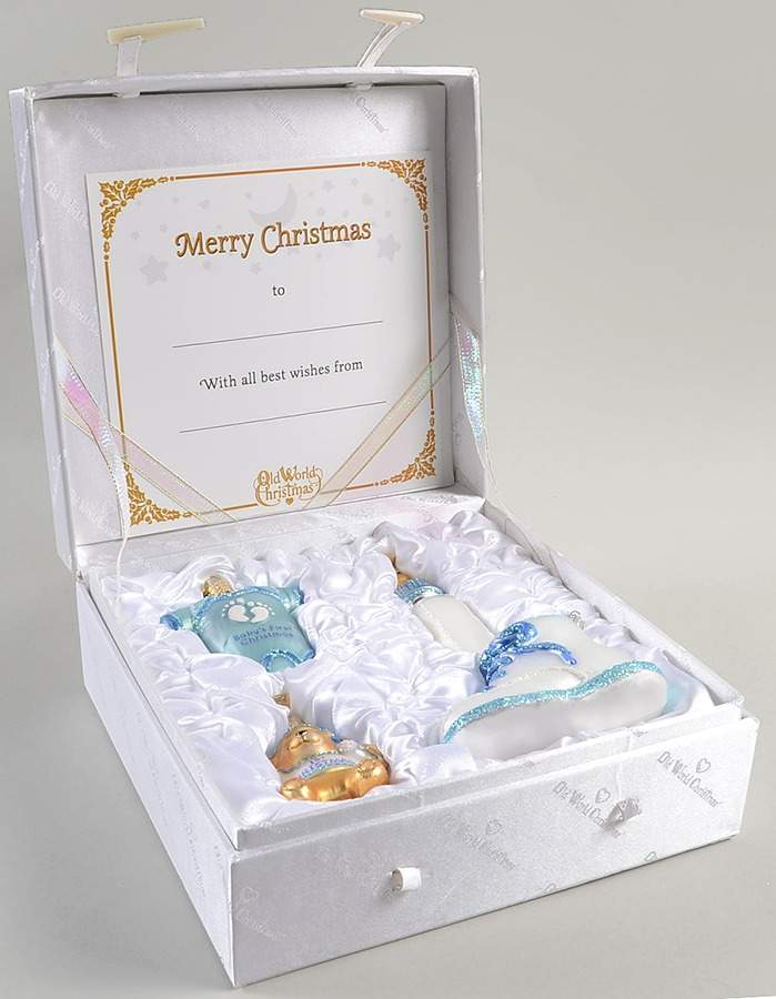 Baby 4 Pc Baby Boy Collection-Boxed - Set Of 4 by Old World Christmas (Newer)-1