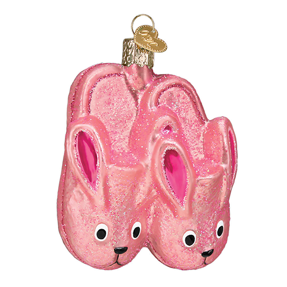 Old World Christmas Bunny Slippers - No Box Nb3001 by Old World Christmas (Newer)-1