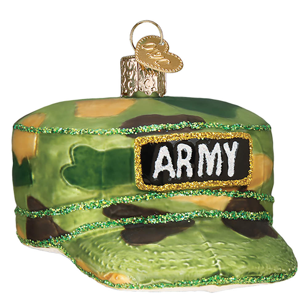 Military Army Cap - No Box by Old World Christmas (Newer)-1