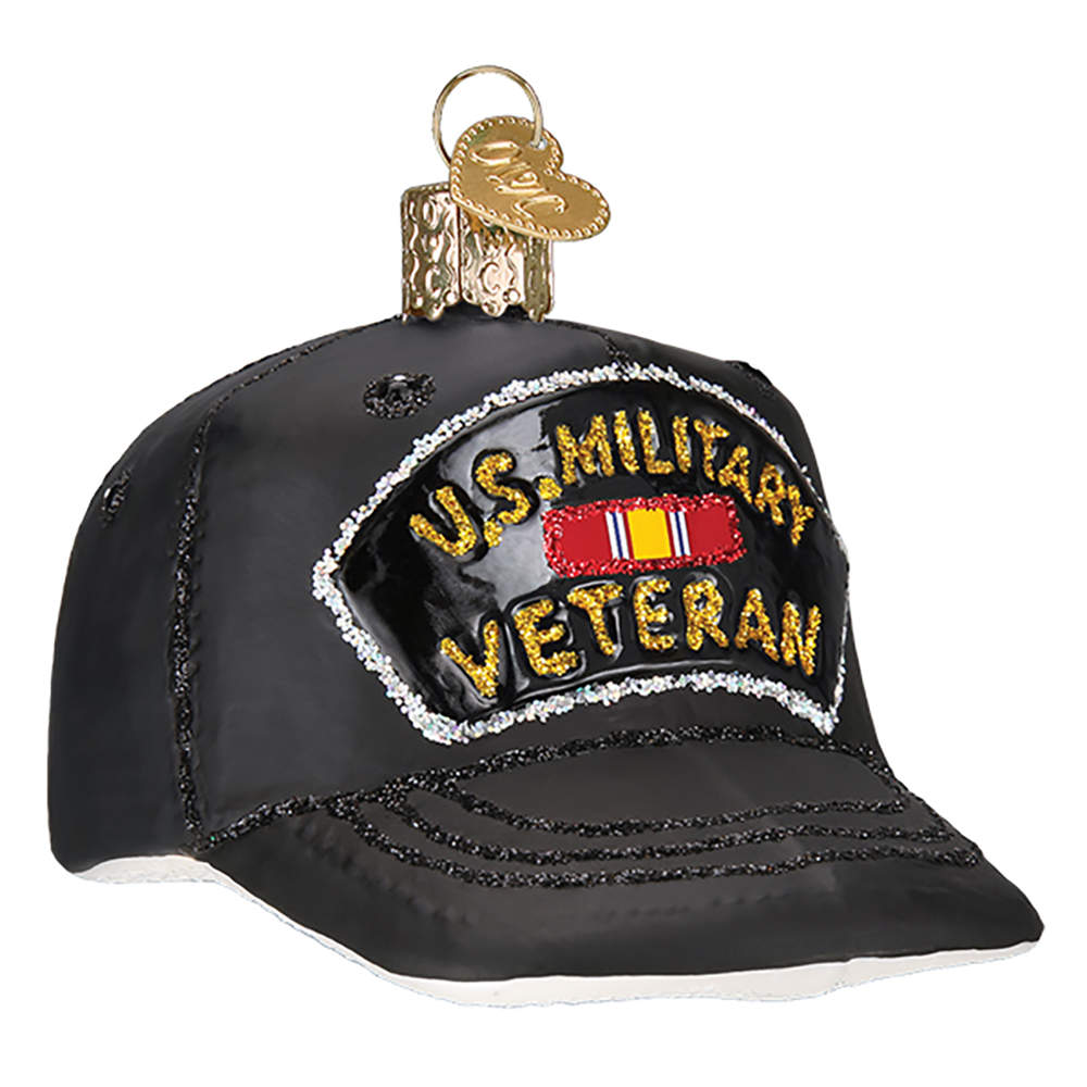 Military Veterans Cap - No Box by Old World Christmas (Newer)-1