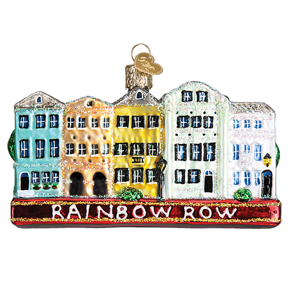 Cities Rainbow Row, Charleston Sc - No Box by Old World Christmas (Newer)-1