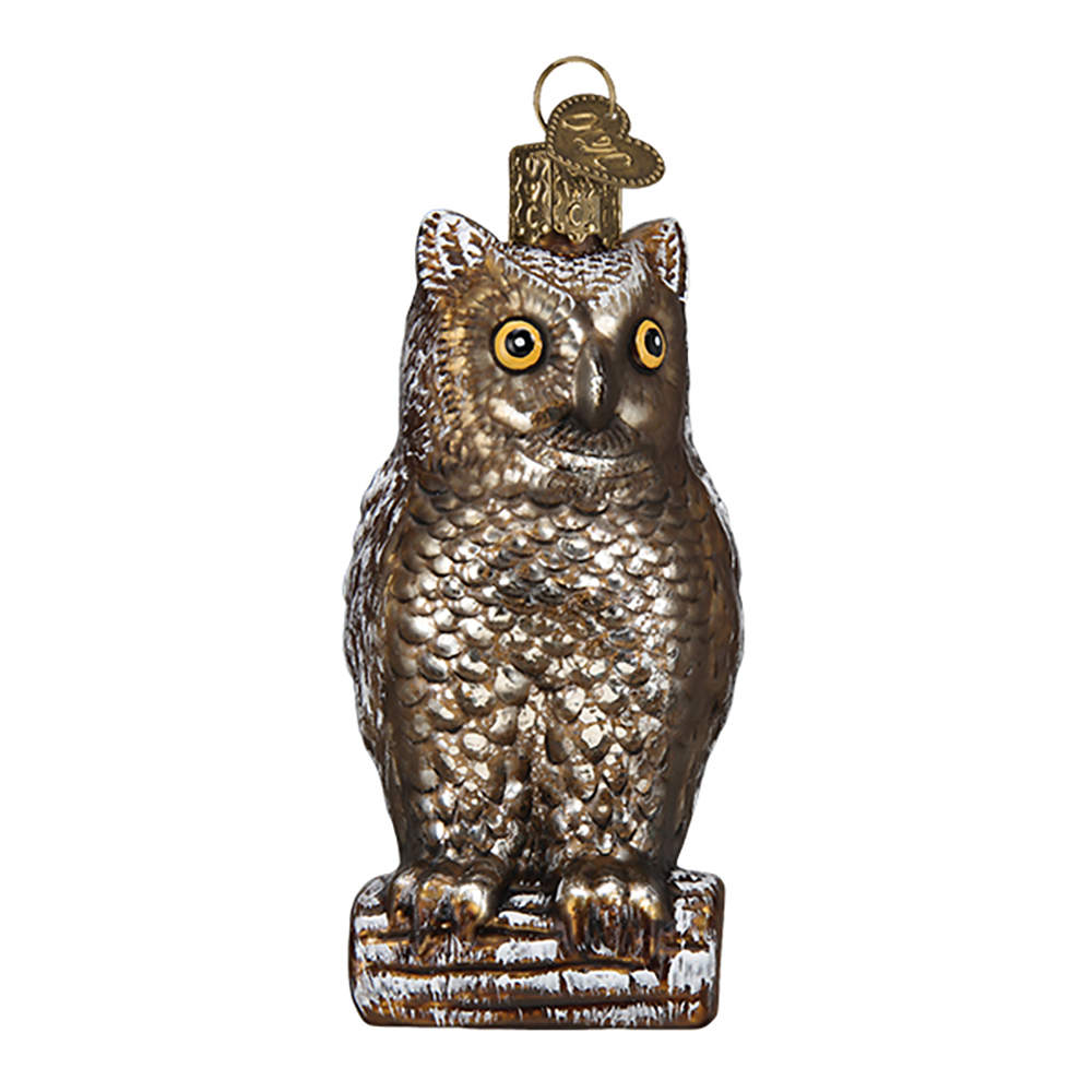 Vintage Woodland Wise Old Owl - No Box by Old World Christmas (Newer)-1