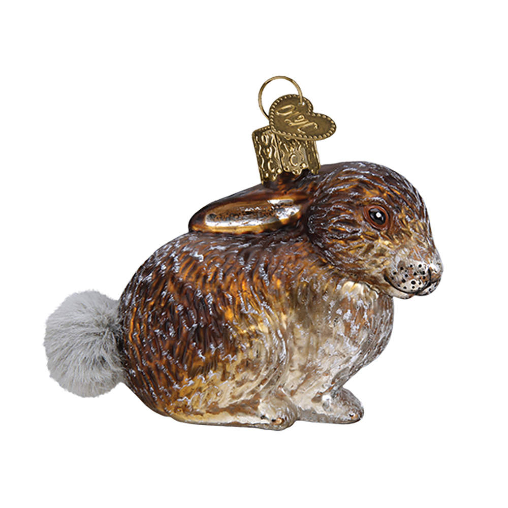 Vintage Woodland Cottontail Bunny - No Box by Old World Christmas (Newer)-1