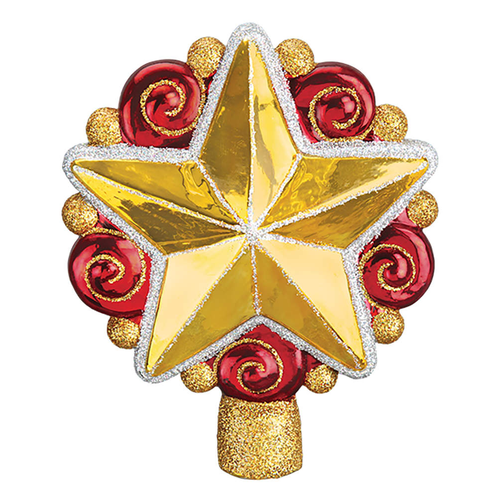 Tree Toppers Swirly Star Tree Top - Boxed by Old World Christmas (Newer)-1