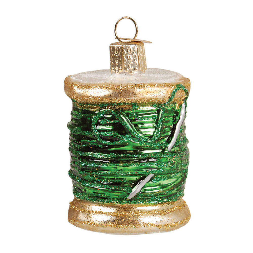 Crafts & Hobbies Spool Of Thread-Green - No Box by Old World Christmas (Newer)-1