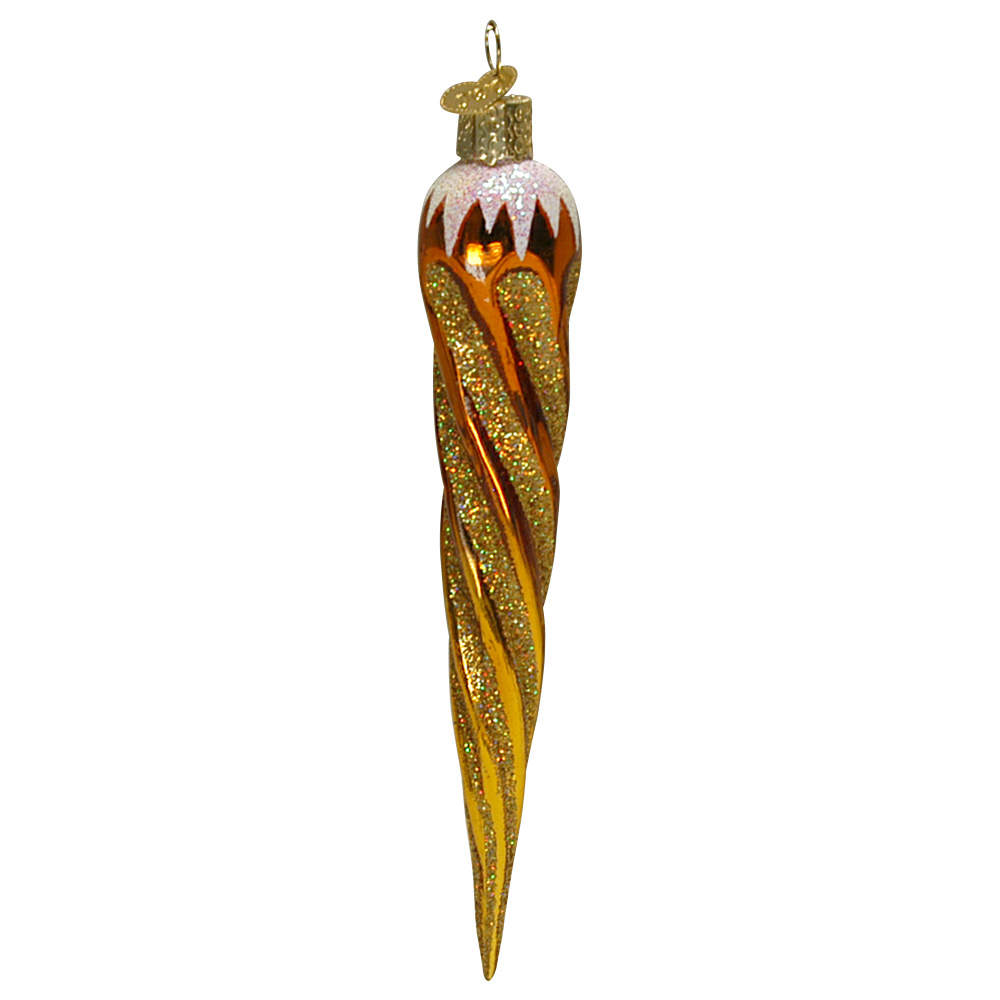 Icicles Shimmering Icicles-Orange - No Box by Old World Christmas (Newer)-1