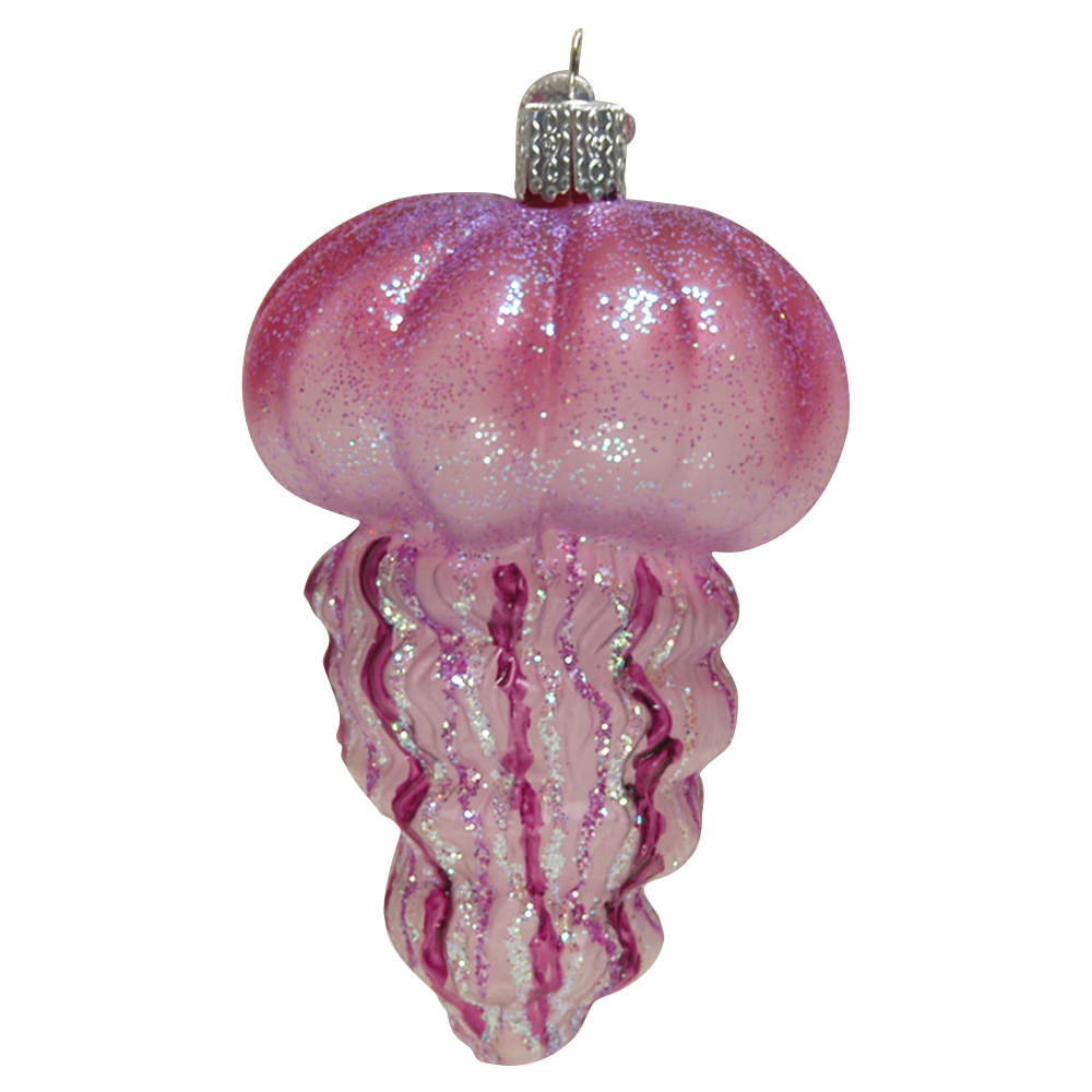 Fish and Marine Life Jelly Fish-Pink - No Box 47a by Old World Christmas (Newer)-1