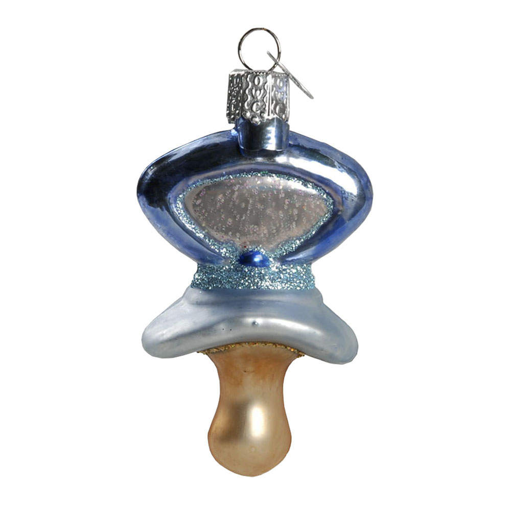 Baby Pacifier-Blue - No Box by Old World Christmas (Newer)-1